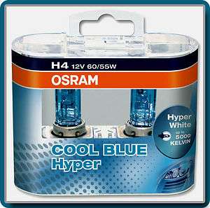 H4 New Osram Cool Blue Hyper White 5000K bulbs (pair) 4008321276582 