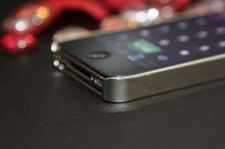 Luxury Black brushed Metal Aluminum/Chrome Hard Case Cover For Iphone 