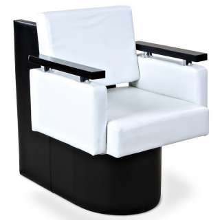 New Salon Spa White Dryer Chair w/ Wood Arms DC 15W  