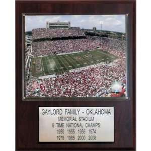 NCAA Football Oklahoma Memorial Stadium Plaque 