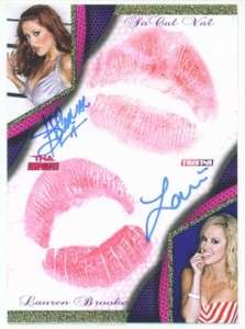 SOCAL VAL LAUREN KISS AUTO CARD #1/25 TNA IMPACT 2009  