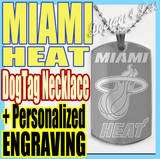 NBA TEAM Miami Heat Custom Design Dog Tag Necklace  