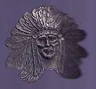 Vintage Sitting Bull Chief of the Sioux Belt Buckle Lewis of Chicago