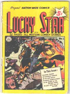 Lucky Star Western Comic Book #1, 5 Cents 1950 GOOD+  