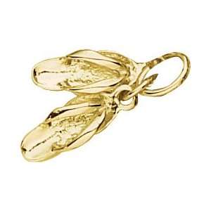  Rembrandt Charms Flip Flops Charm, 10K Yellow Gold 