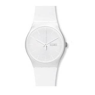   Swatch Womens GK733 Quartz White Dial Plastic Date Watch Swatch