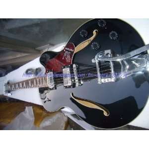  2011 new black semi hollow electric guitar whole Musical 