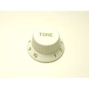   Tone Knobs for Fender Stratocaster Metric (White) Musical Instruments
