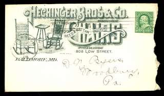 1899 HECHINGER BROS BROCHURE  REED RATTAN ROCKING CHAIR  