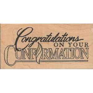  Congratulations on Your Confirmation Wood Mounted Rubber 