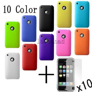 10x Silicone Skin Gel Case Cover + 10x LED Screen Guard For Apple 