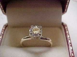 Diamond Engagement ring 3/4 Carat Solitare round Diamond14k YELLOW 