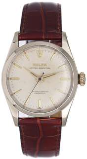 Vintage Rolex Gold Shell Oyster Perpetual Mens Watch 6634  