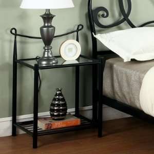    Chintaly 6468 NS Nightstand in Matte Black Furniture & Decor