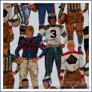   Kaufman Cotton Quilt VTG Boy *Team Football Uniform NFL School Ball