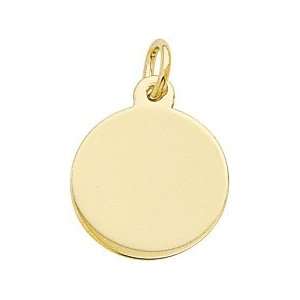  Rembrandt Charms Disc Charm, Gold Plated Silver Jewelry