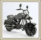 Recycled Metal Art Sculpture Hand Made Vintage Motorcycle Model Home 