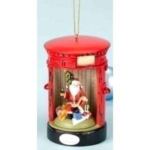  Christmas Amusements Red Retro Mailbox with Open Santa 