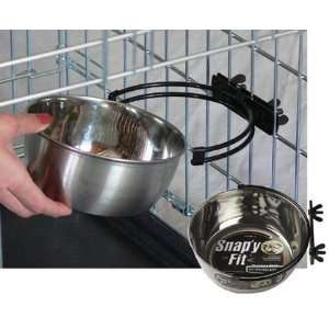 Midwest Homes for Pets 40 20 Snapy Fit Water & Feed Bowl   Silver   20 