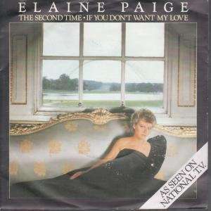  SECOND TIME 7 INCH (7 VINYL 45) UK WEA 1982 ELAINE PAIGE Music