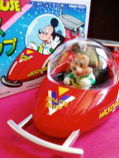 Mickey Mouse SPACE SHIP BUMP & GO Japanese Masudaya B/O  