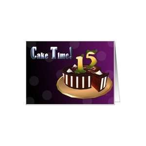  Chocolate Cake meringue stripes CAKE TIME Happy 15th 