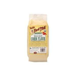   Whole Grain Corn Flour, Organic, 100% Stone Ground, 24 oz, (pack of 3
