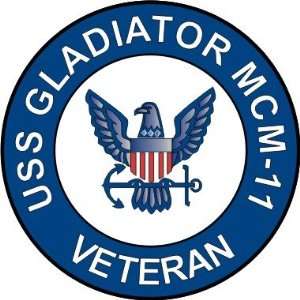   USS Gladiator MCM 11 Ship Veteran Decal Sticker 5.5 