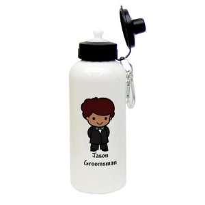  Custom Character Groomsman Aluminum Water Bottle 