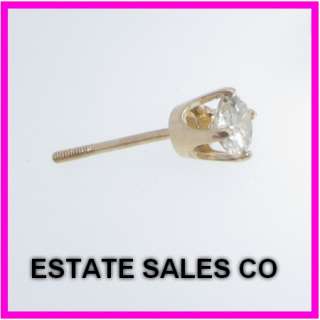 ladies 14kyg round cut diamond solitaire stud earrings 50 carats