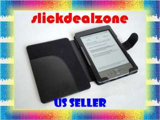   NEW PREMIUM BLACK PU LEATHER CASE COVER FOR  KINDLE 4  