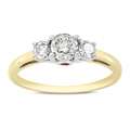 14k Two tone Gold 1/2ct TDW Diamond and Pink Sapphire Ring (G H, I2 I3 