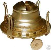 QUEEN ANNE OIL LAMP PART BRASS BURNER AND WICK B9521  