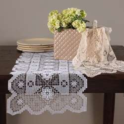Tuscany White Lace 16x54 inch Table Runner  