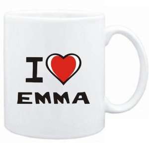  Mug White I love Emma  Female Names