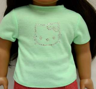 Doll Clothes fit American Girl & 18 Doll   cotton tee  