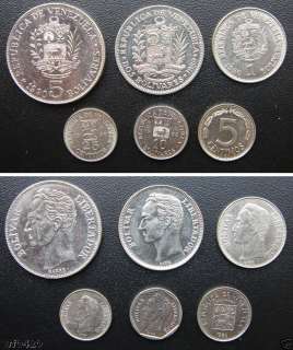 Venezuela coins set of 6 pieces UNC  