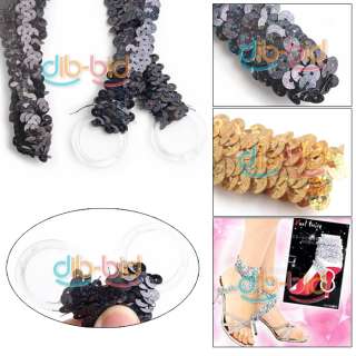 New Women Flexible Sequin Anklets Ankle Band Dancewear  
