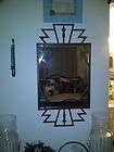 1800s/1900s WOOD ANTIQUE MIRROR LARGE 21 LONG HAND HELD VERY COOL