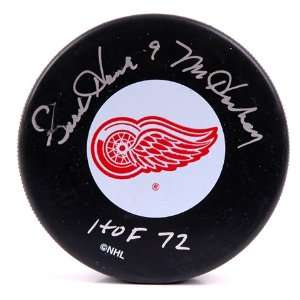  Gordie Howe Autographed Puck w/ Mr. Hockey and Hall of Fame 