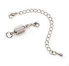 Textured Silver Magnetic Clasp Converter Kit with Extender Chain