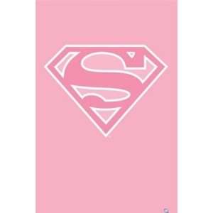  Supergirl Pink Shield Feminist Superhero Poster 24 x 36 