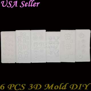 PCS 3D Acrylic Nail Art Mold DIY Design Different Styles 41#  
