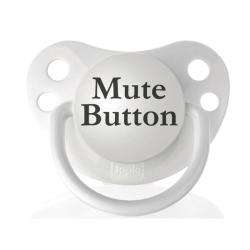 Personalized Pacifiers Mute Button Pacifier  
