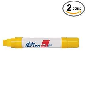 Markal 90901 Pro Max Yellow Paint Marker with Jumbo and Chisel Tip 