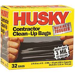 Husky Contractor Clean Up Bags   32 Count ( 42 Gallon )   