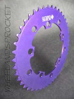 PURPLE 46 TRACK FIXED GEAR CHAINRING 110 / 130 BCD 1/8  