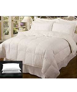 Chalet White Feather and Down Comforter and Pillow Set  