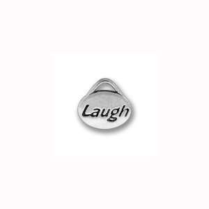  Charm Factory Pewter Laugh Oval Charm Arts, Crafts 