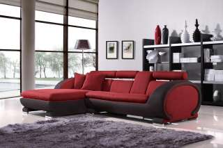   and Black Fabric Sectional Sofa with Headrests and Cup Holder  